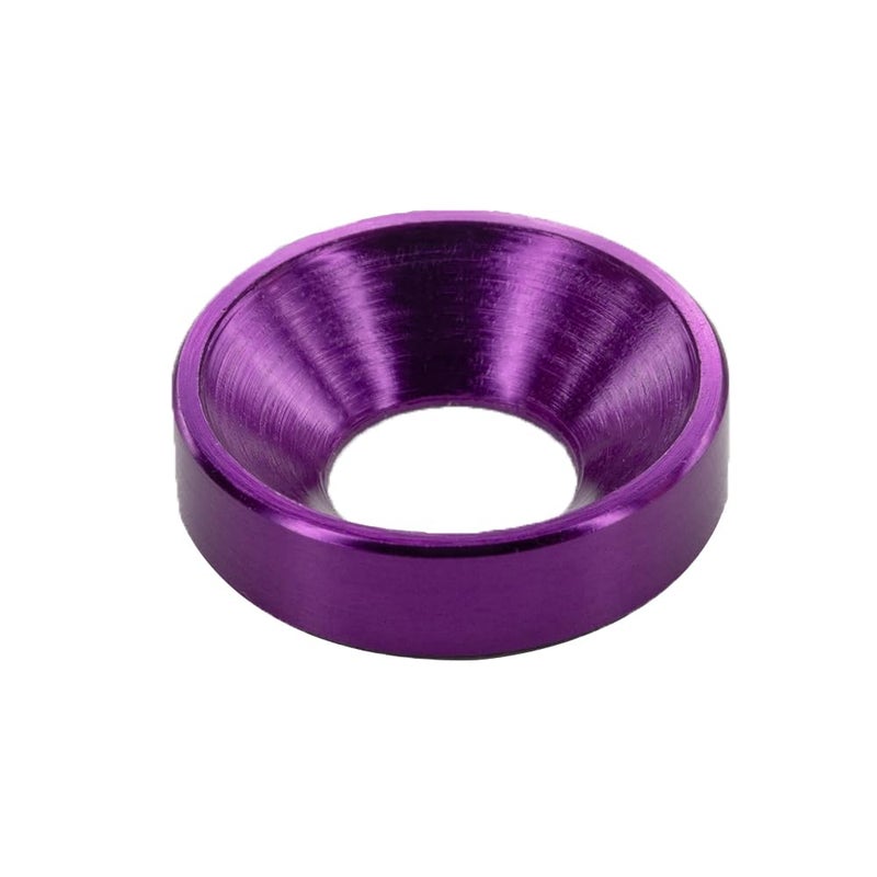 Lagefefe [40PCS] M6 Finishing Countersunk Washers, Anodized Aluminum Alloy, Head Washers Gaskets Cup Shim for Screw RC/Car/Motorcycle/Mechanical Accessories Parts, Purple Color - Image 1